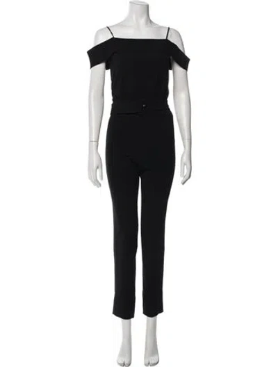 Pre-owned Theory Square Neckline Jumpsuit In Black