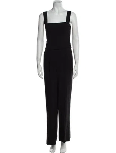 Pre-owned Theory Square Neckline Jumpsuit In Black