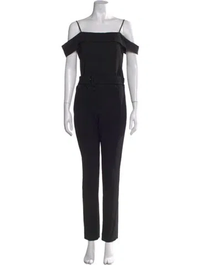 Pre-owned Theory Square Neckline Jumpsuit In Black