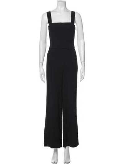 Pre-owned Theory Square Neckline Jumpsuit In Black