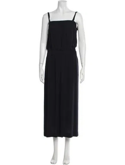 Pre-owned Theory Square Neckline Jumpsuit In Blue