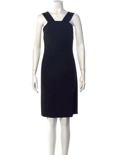 Pre-owned Theory Square Neckline Knee-length Dress In Blue