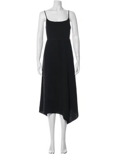 Pre-owned Theory Square Neckline Midi Length Dress In Blue