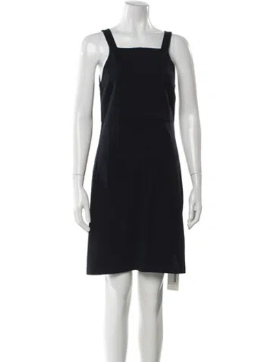 Pre-owned Theory Square Neckline Mini Dress In Blue