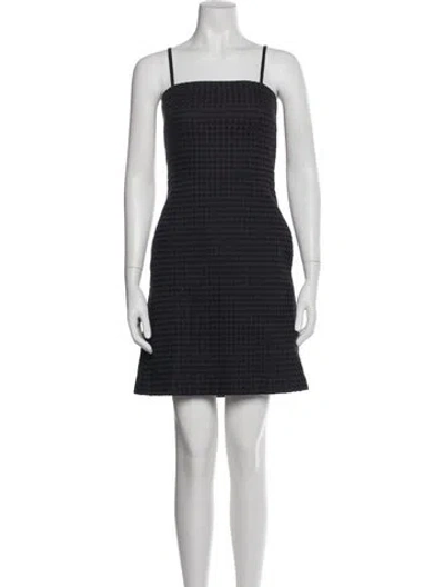 Pre-owned Theory Square Neckline Mini Dress In Blue