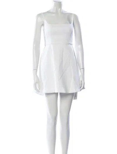 Pre-owned Theory Square Neckline Mini Dress In Neutral