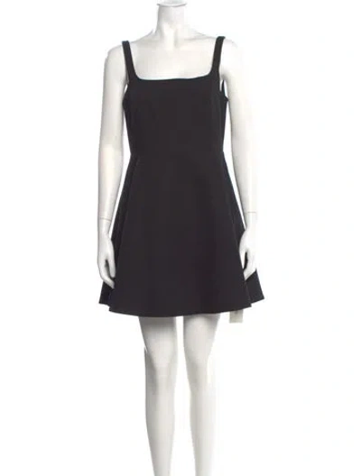 Pre-owned Theory Square Neckline Mini Dress W/ Tags In Black