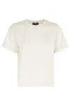 Theory Double-knit Jersey Short-sleeve Sweatshirt In Ivory