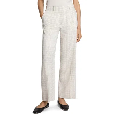 Theory St Classic Check Pants In White