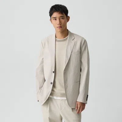 Theory Standard Blazer In Good Linen In Neutral