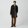 Theory Standard Coat In Double-face Wool-cashmere In Black