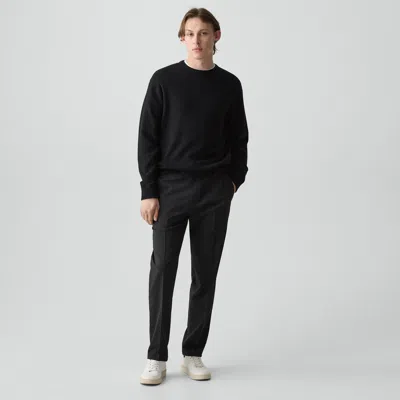 Theory Standard Drawstring Pant In Motion Wool In Black