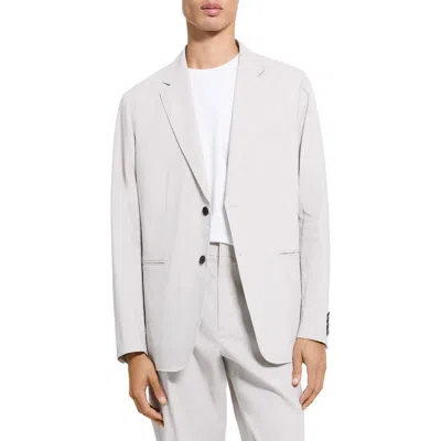 Theory Standard Linen Blend Suit Jacket In White