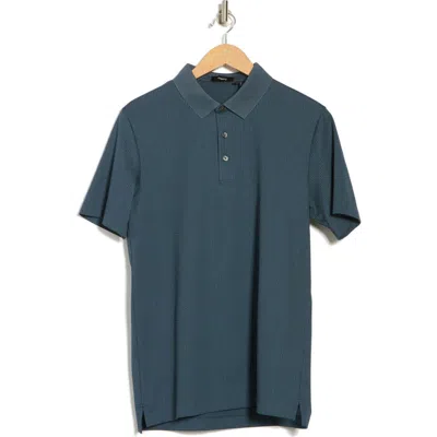 Theory Standard Short Sleeve Polo In Eclipse