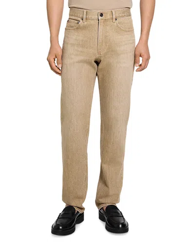 Theory Tinted Standard Jeans In Brown