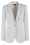 Theory Staple Blazer In Admiral Crepe In Grey