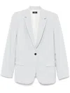 Theory Staple Blazer In Admiral Crepe In 蓝色