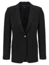 Theory Tailored Blazer With Back Vent And Cuffs In Black
