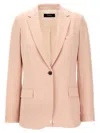 Theory Tailored Blazer With Notched Lapels In Pink
