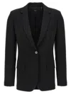 Theory Tailored Blazer With Back Vent And Cuffs In Black