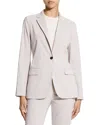 Theory Staple Linen Blend Blazer In White