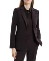 Theory Admiral Crepe One-button Staple Blazer In Hickory