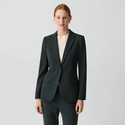 Theory Staple Blazer In Admiral Crepe In Multi