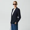 Theory Staple Blazer In Admiral Crepe In Blue