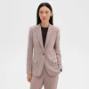 Theory Staple Blazer In Admiral Crepe In Cinder