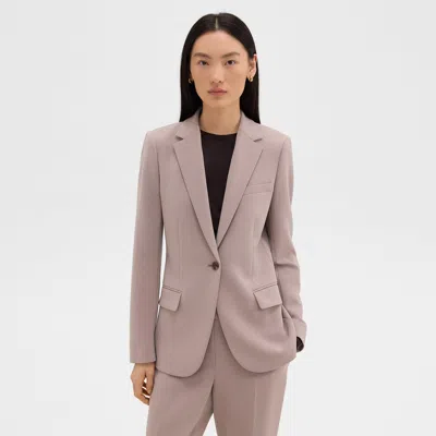Theory Staple Blazer In Admiral Crepe In Cinder