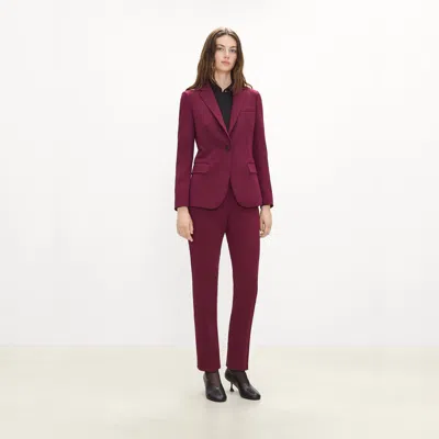 Theory Staple Blazer In Admiral Crepe In Pink