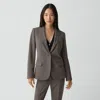 Theory Staple Blazer In Admiral Crepe In Gray