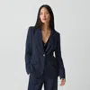 Theory Staple Blazer In Admiral Crepe In Nocturne Navy
