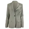 Theory Staple Blazer In Light Green Triacetate In Green
