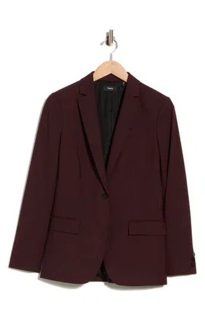 Theory Staple Blazer In Merlot