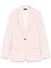 Theory Tailored Blazer With Notched Lapels In Pink