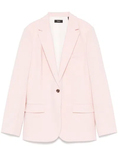 Theory Staple Blazer In Pink
