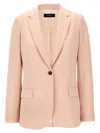 Theory Tailored Blazer With Notched Lapels In Pink