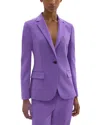 Theory Staple Single-breasted Blazer In Purple Triacetate In Pink