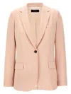 Theory Tailored Blazer With Notched Lapels In Pink