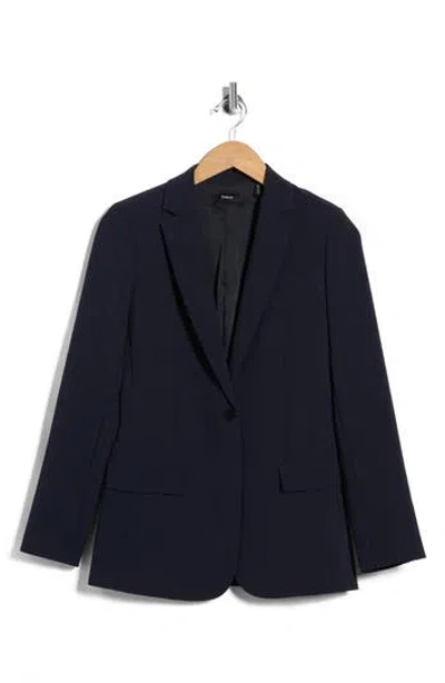 Theory Staple Crepe Blazer In Blue