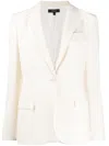 Theory White Tailored Blazer With Flap Pockets In Neutrals