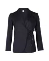 Theory Staple Tie Blazer In Navy Blue Good Wool In Blue