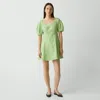 Theory Stitched Midi Dress In Cotton