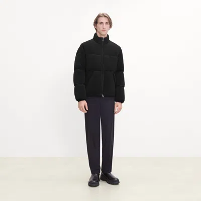 Theory Storm Down Puffer Jacket In Corduroy In Black