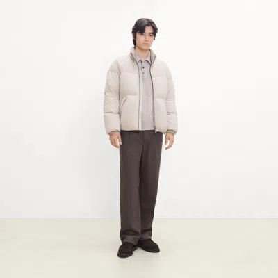 Theory Storm Down Puffer Jacket In Corduroy In White