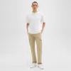 Theory Straight Cargo Pant In Stretch Cotton Twill In Khaki