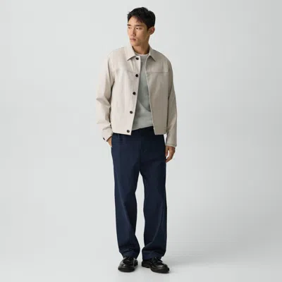 Theory Straight Chino Pant In Moonsoft Cotton In Blue