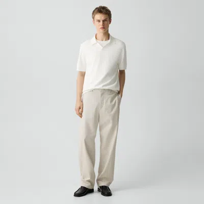 Theory Straight Chino Pant In Moonsoft Cotton In Silver