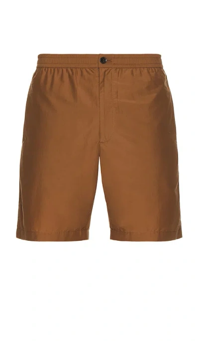 Theory Straight Cut Shorts In Brown